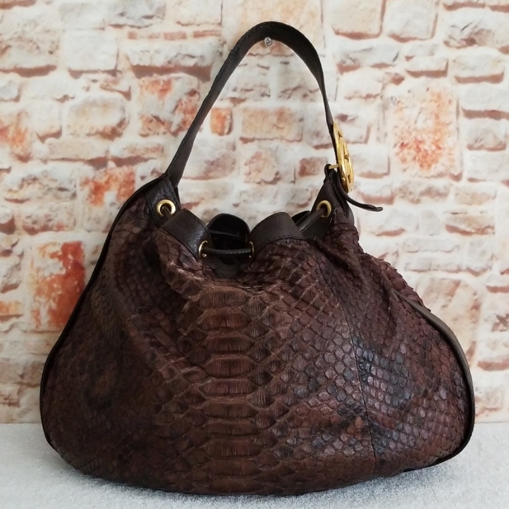 Gucci Python Interlocking Icon Shoulder Bag - image 4